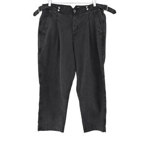 ANTHROPOLOGIE‎ Pants Womens Size 31 Pleat Front High Rise Grey Cropped Trousers